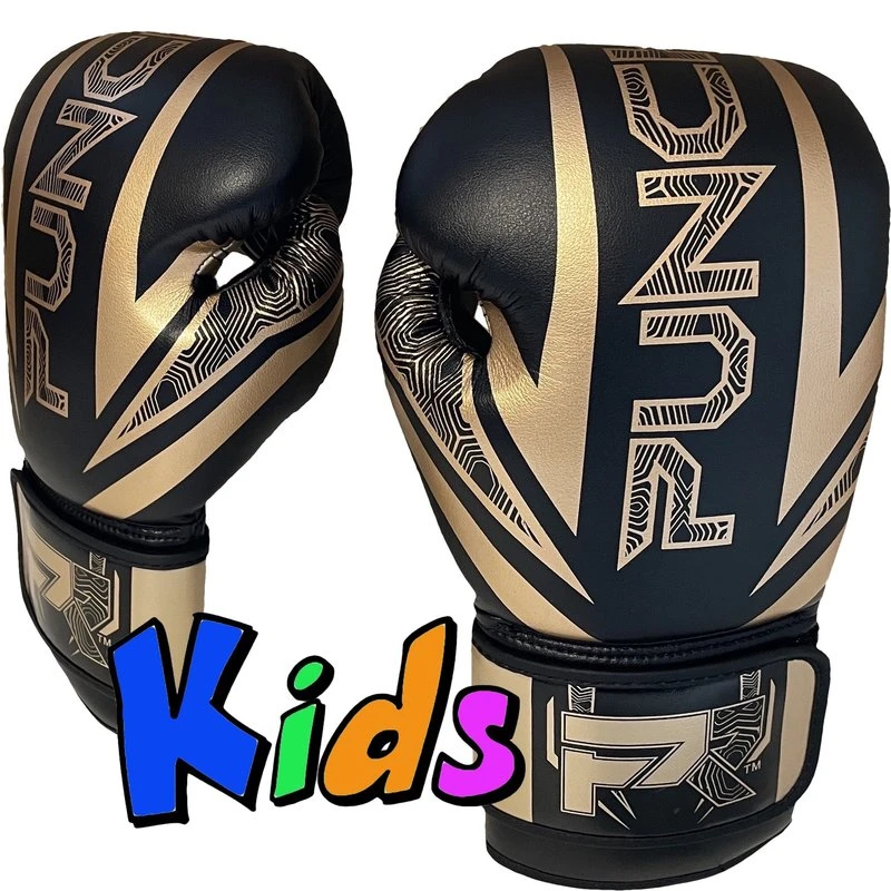 PunchR™ Kids Bokshandschoenen Electric Zwart Goud - Image 3