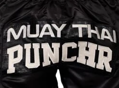 PunchR™ Muay Thai Short Crocodile Zwart Wit