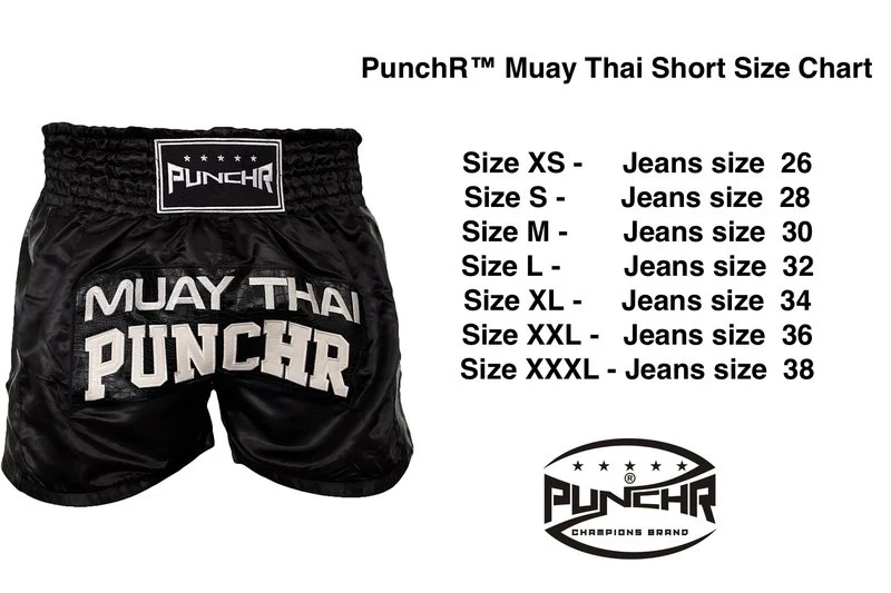 PunchRâ„¢ Muay Thai Short Crocodile Zwart Wit - Image 7
