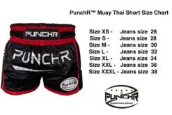 PunchR™ Muay Thai Short Super Mesh Zwart Rood
