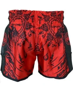 PunchR™ Sak Yant Tiger Muay Thai Short Rood Zwart