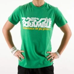 SCRAMBLE BJJ Essentials T Shirt Green By Scramble Fightwear