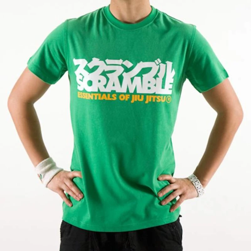 SCRAMBLE BJJ Essentials T Shirt Green By Scramble Fightwear