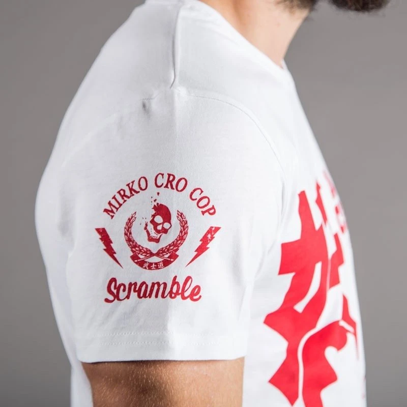 SCRAMBLE X Crocop X ART JUNKIE TOKYO T-Shirt Wit