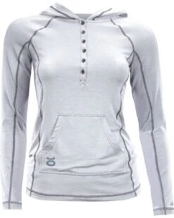 Tenacity Women's Dames Henley Hoodie Wit