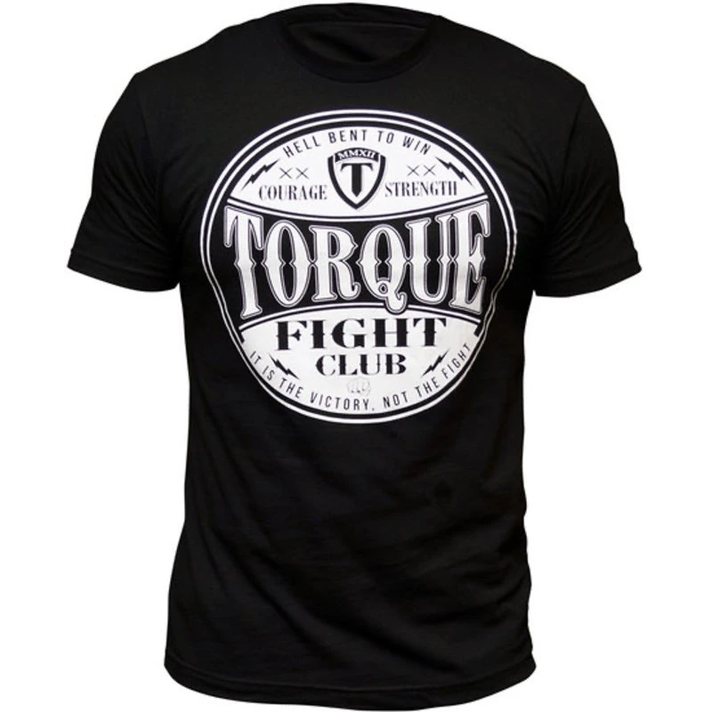 Torque Fight Club T-shirts Zwart Wit - Image 2
