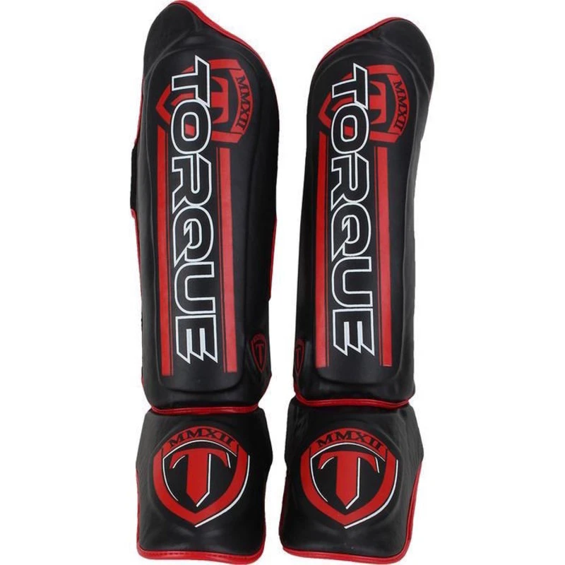 Torque Velocity Kickboks Scheenbeschermers Zwart Rood - Image 2