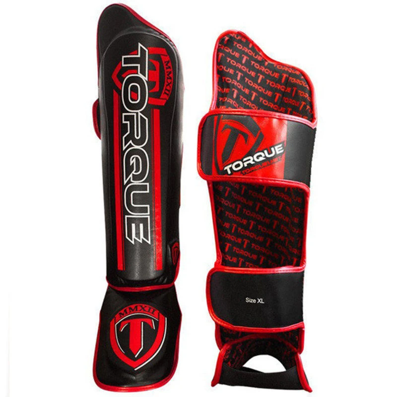 Torque Velocity Kickboks Scheenbeschermers Zwart Rood - Image 3