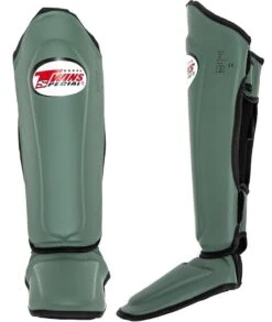 Twins Kickboks Scheenbeschermers SGL 7 Military Groen