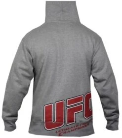 UFC Caiged Raise Hoody Grey UFC Clothing
