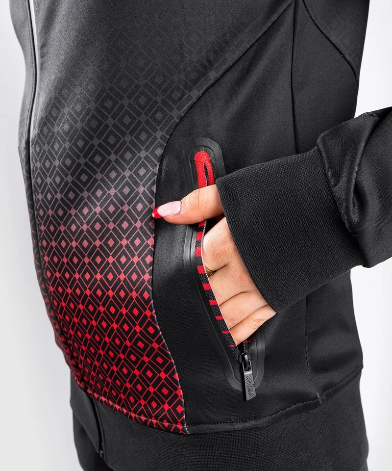 UFC Venum Performance Institute Hoodie Dames Zwart Rood - Image 3