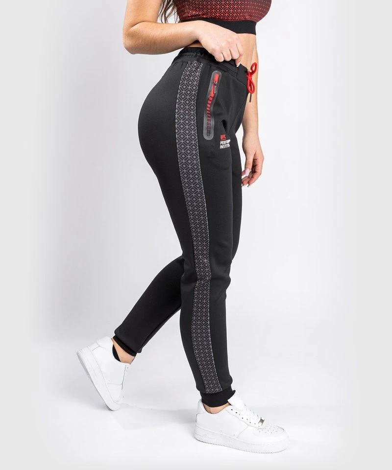 UFC Venum Performance Institute Joggingbroek Dames Zwart Rood - Image 2