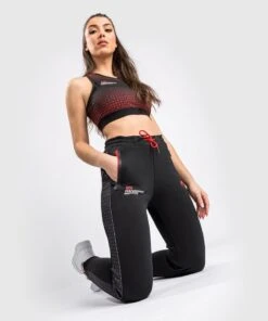 UFC Venum Performance Institute Joggingbroek Dames Zwart Rood