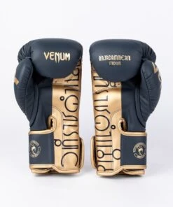 RAJADAMNERN X Venum Muay Thai Bokshandschoenen Marineblauw Goud