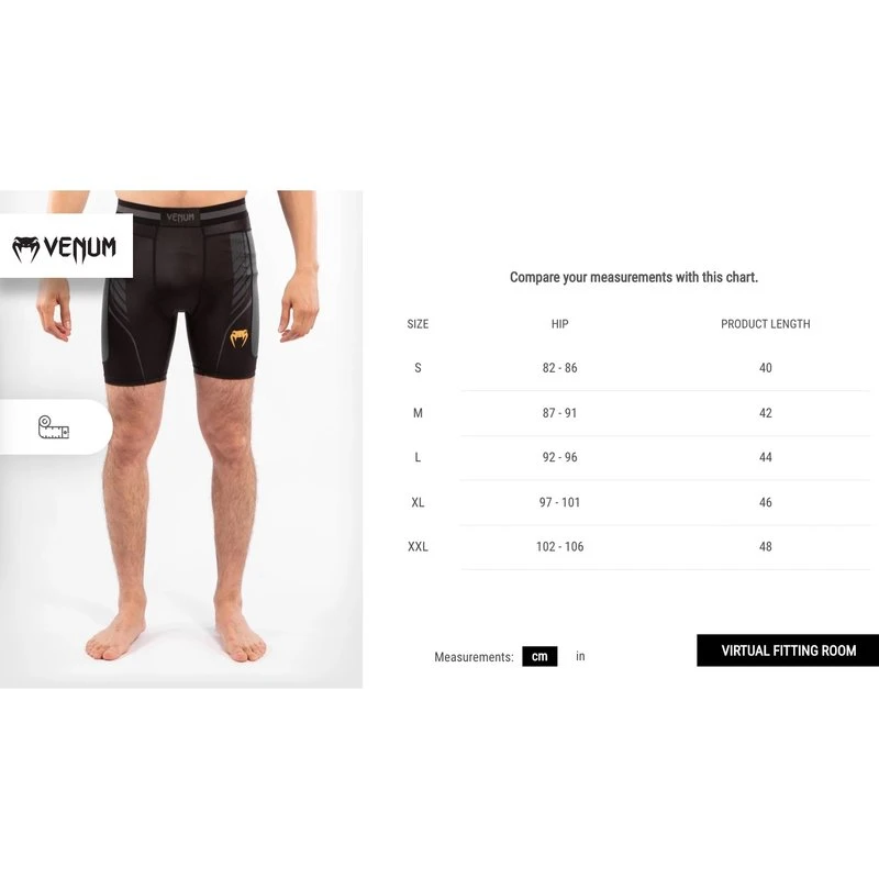 Venum Athletics Vale Tudo Compressie Short Zwart Goud - Image 8