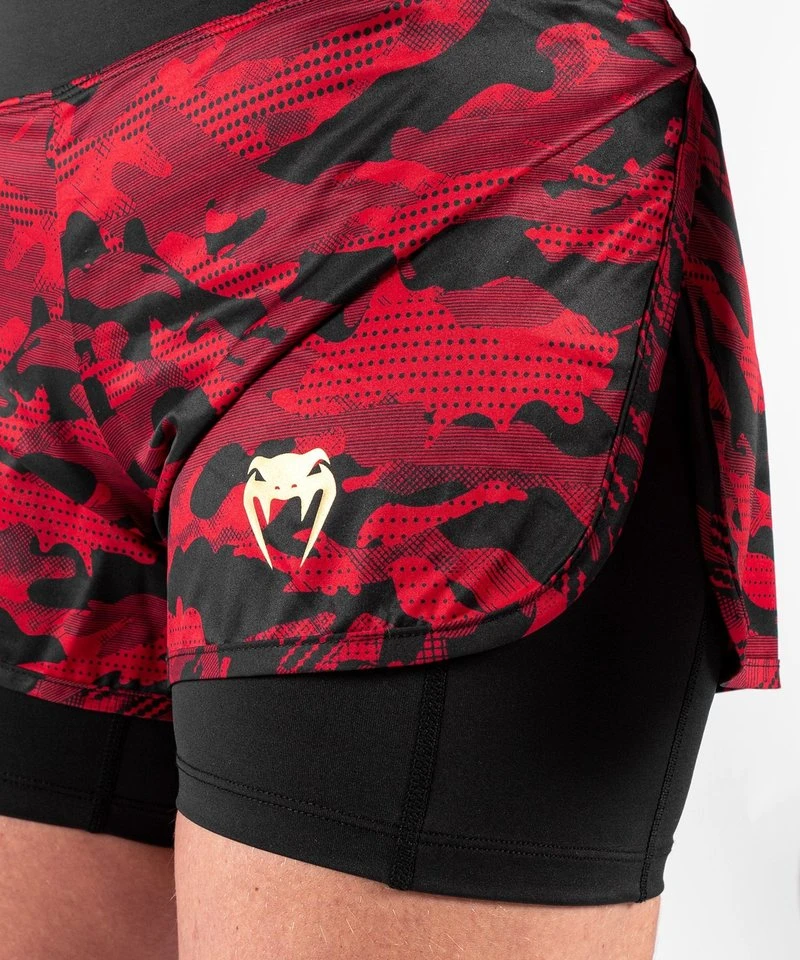 Venum Defender 2.0 Hybrid Compression Shorts Dames Zwart Rood - Image 7