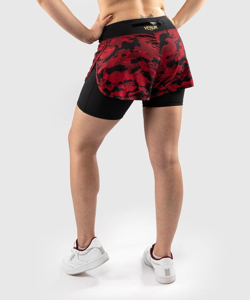 Venum Defender 2.0 Hybrid Compression Shorts Dames Zwart Rood - Image 10