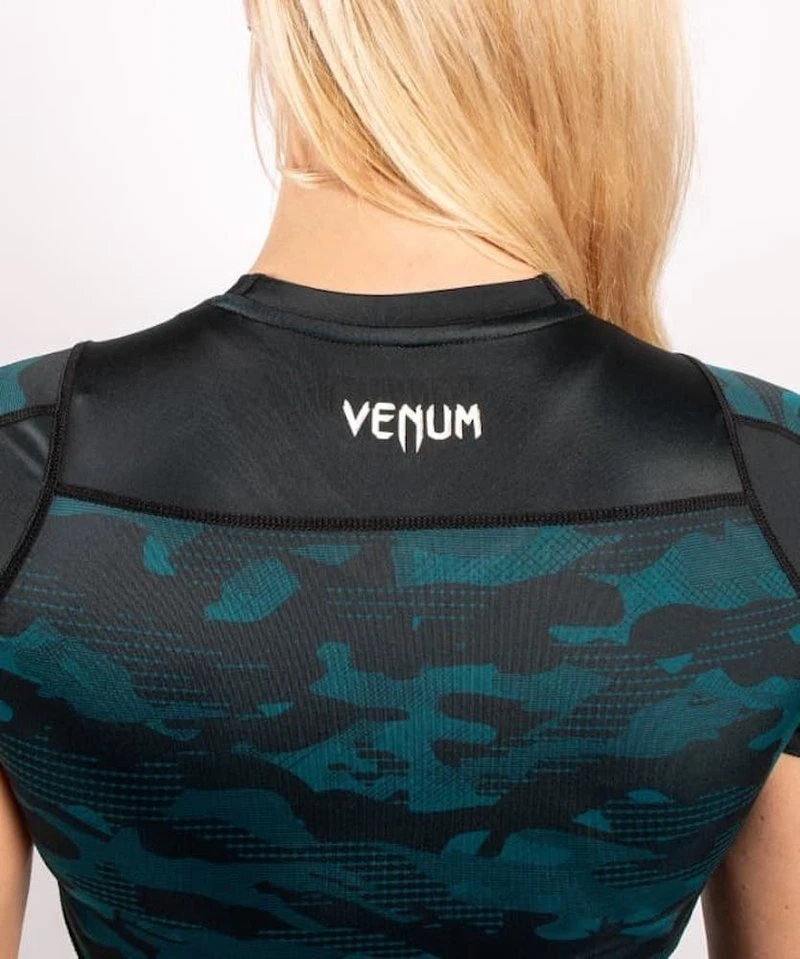 Venum Defender Rash Guard S/S Dames Zwart Groen - Image 2