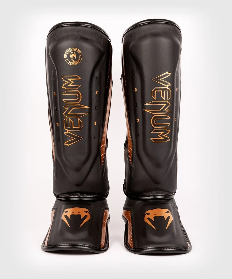Venum Elite Evo Kickboks Scheenbeschermers Zwart Brons - Image 7