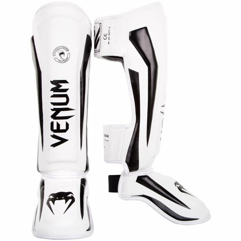 Venum Elite Kickboks Scheenbeschermer Wit Zwart - Image 3