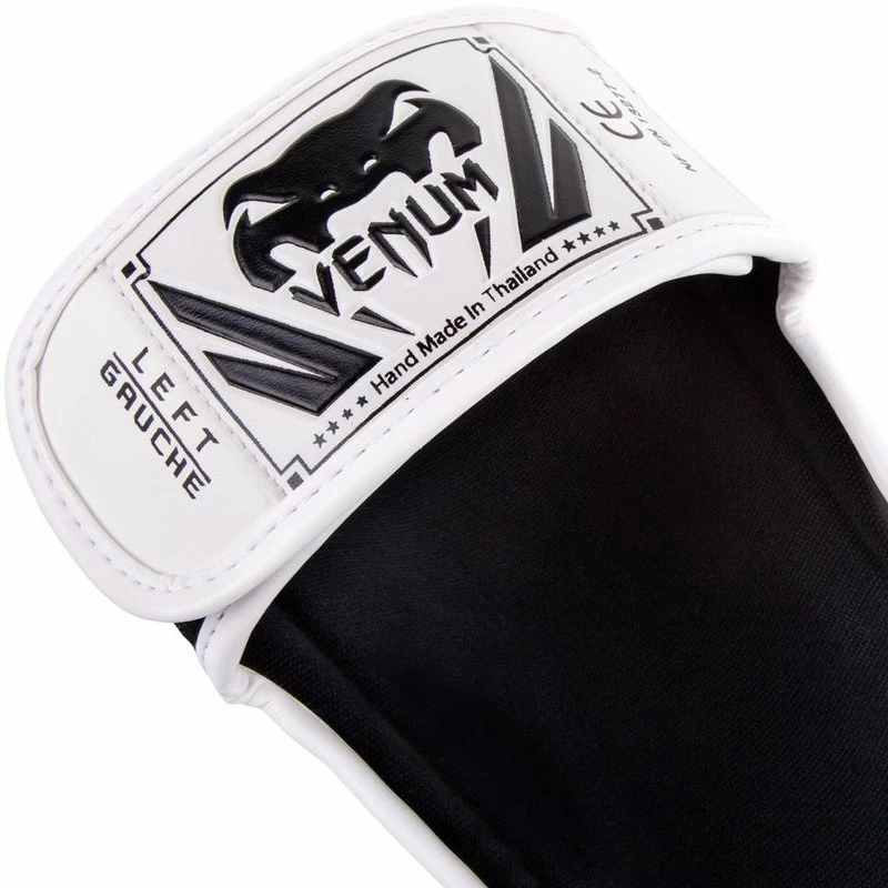 Venum Elite Kickboks Scheenbeschermer Wit Zwart