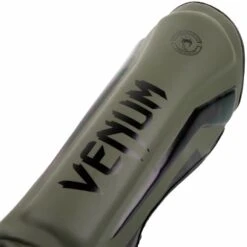 Venum Elite Kickboks Scheenbeschermers Khaki Zwart