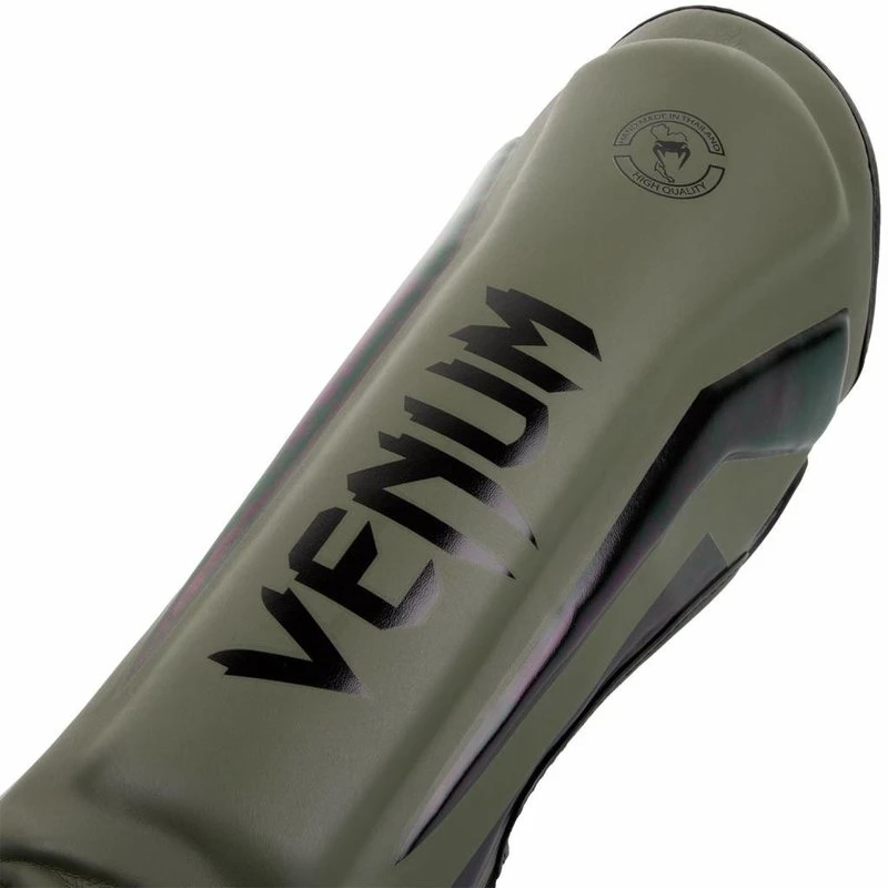 Venum Elite Kickboks Scheenbeschermers Khaki Zwart