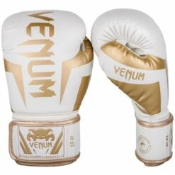 Venum Elite (Kick)Bokshandschoenen Wit Goud