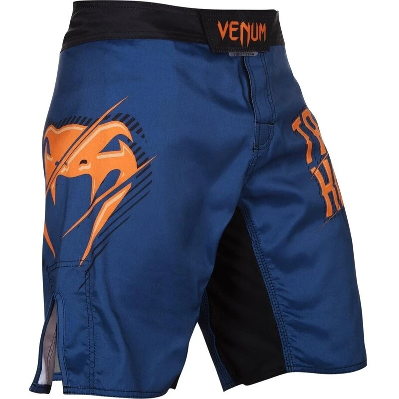Venum Fightshorts Train Hard Hit Heavy Blauw Oranje - Image 5