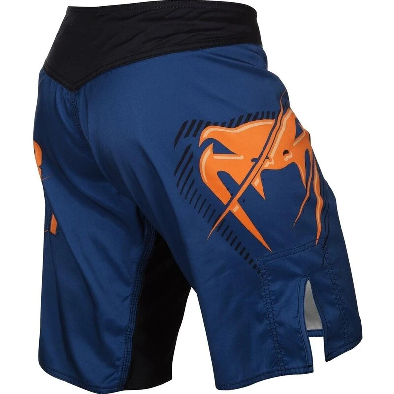 Venum Fightshorts Train Hard Hit Heavy Blauw Oranje - Image 7