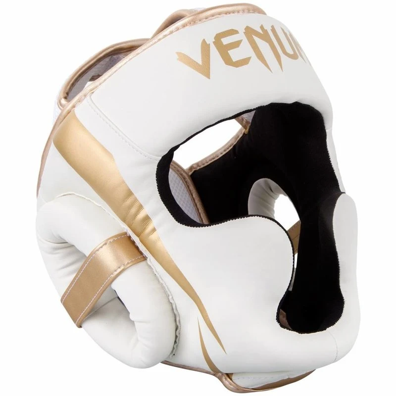Venum Hoofdbeschermer Elite Headgear Wit Goud - Image 2