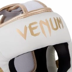 Venum Hoofdbeschermer Elite Headgear Wit Goud