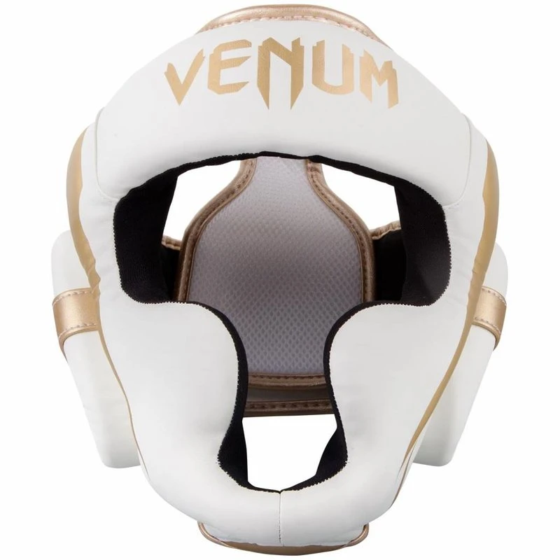 Venum Hoofdbeschermer Elite Headgear Wit Goud - Image 7