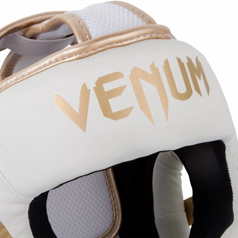 Venum Hoofdbeschermer Elite Headgear Wit Goud