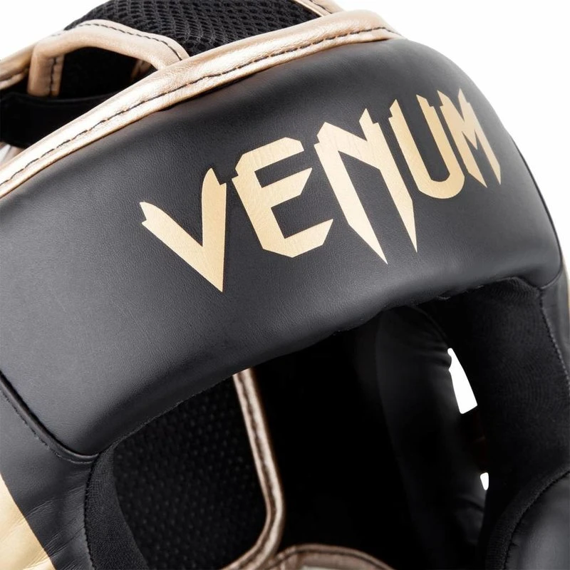 Venum Hoofdbeschermer Elite Headgear Zwart Goud - Image 4