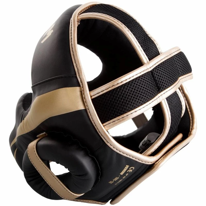 Venum Hoofdbeschermer Elite Headgear Zwart Goud - Image 6