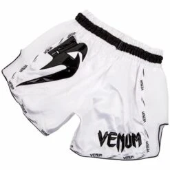 Venum Kickboks Broekjes Giant Wit Zwart Thaiboks Kleding