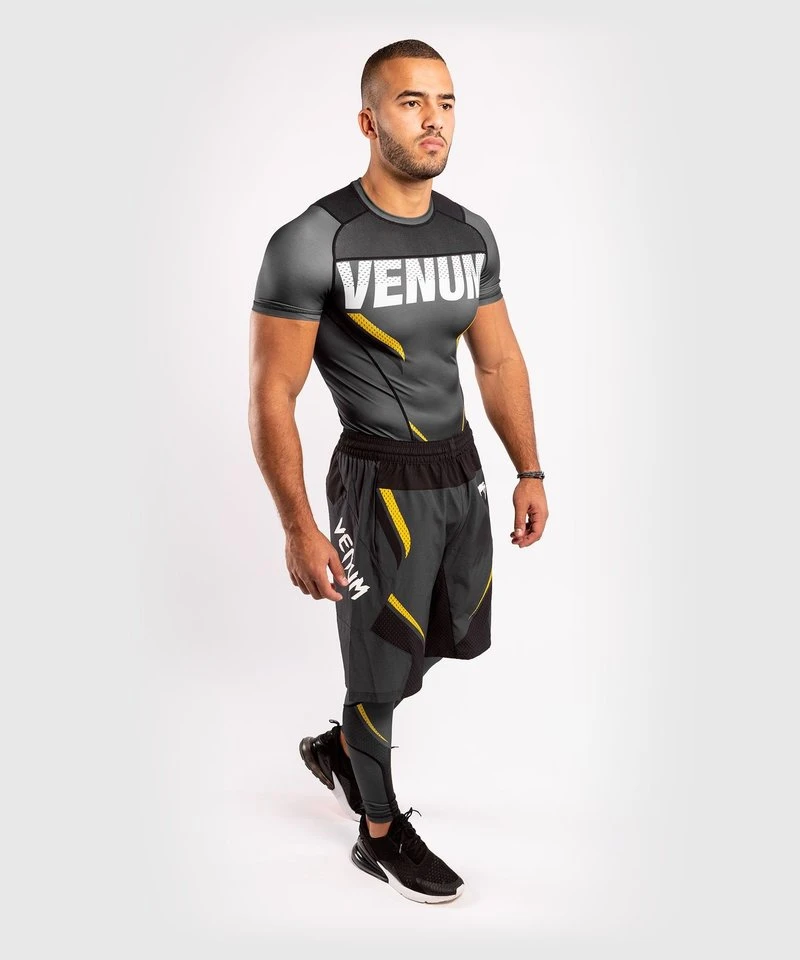 Venum ONE FC Impact Compression Tights Legging Grijs Geel - Image 3