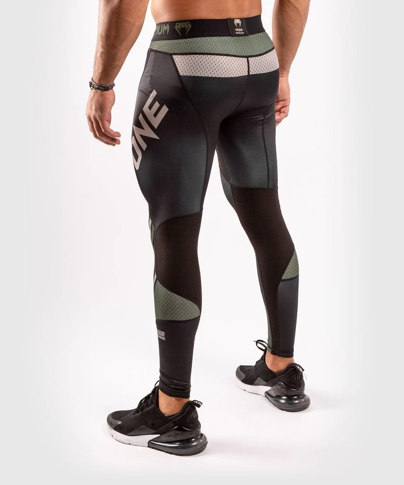 Venum ONE FC Impact Compression Tights Legging Kaki Zwart - Image 3