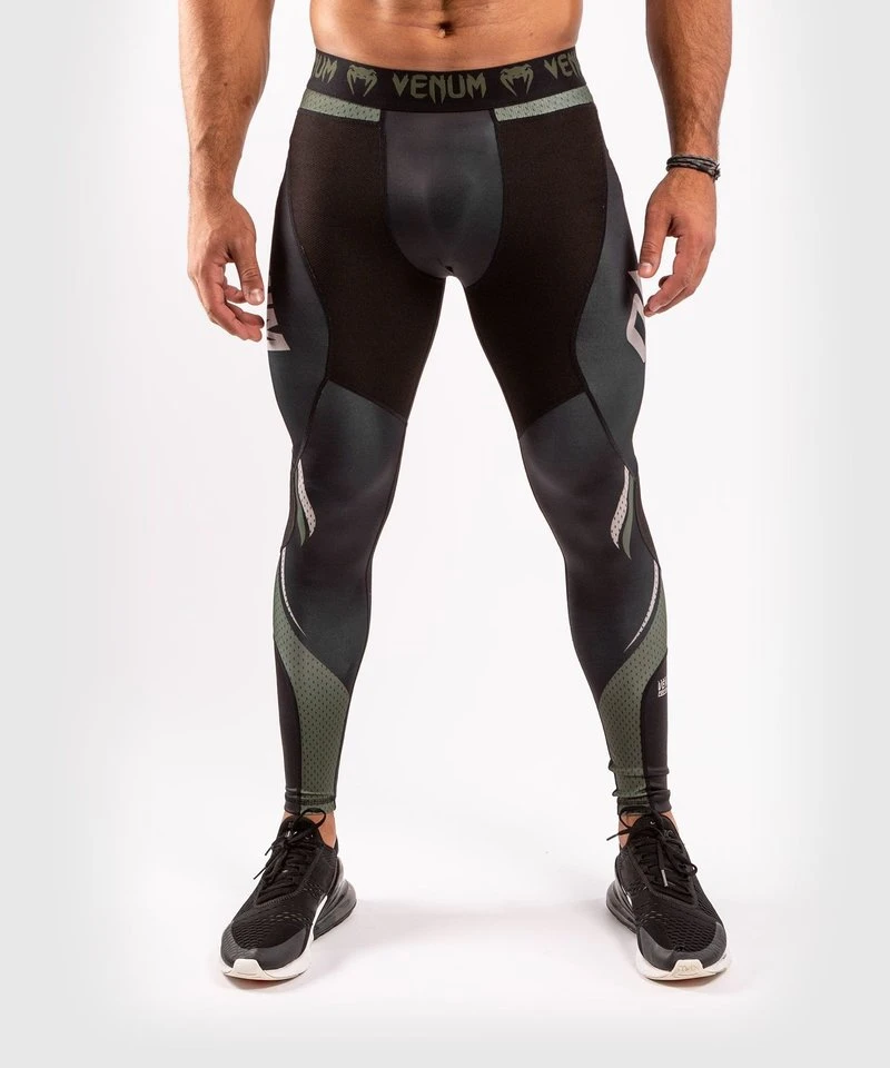 Venum ONE FC Impact Compression Tights Legging Kaki Zwart - Image 5