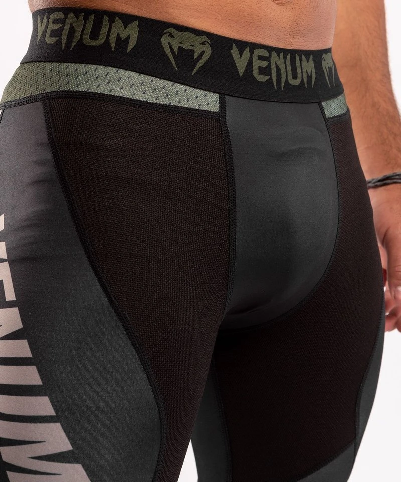Venum ONE FC Impact Compression Tights Legging Kaki Zwart - Image 8