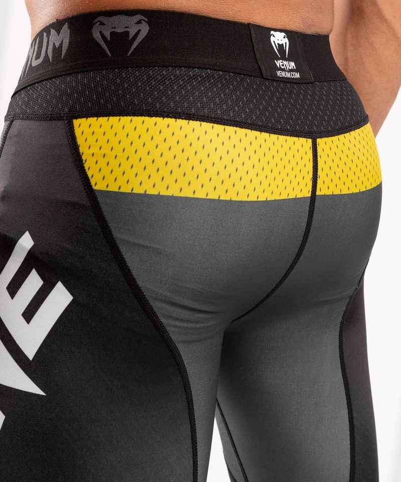 Venum ONE FC Impact Compression Tights Legging Grijs Geel - Image 4