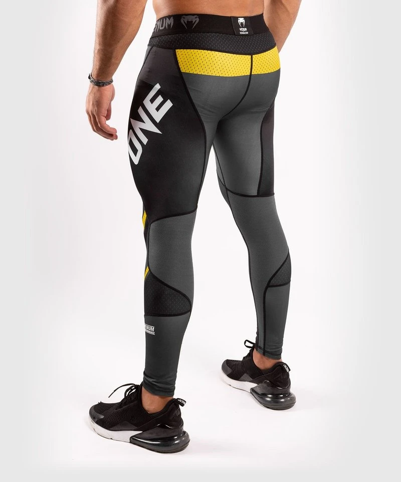 Venum ONE FC Impact Compression Tights Legging Grijs Geel - Image 5