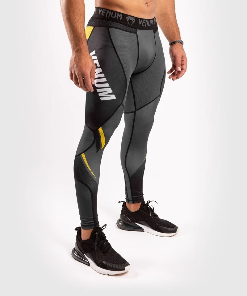 Venum ONE FC Impact Compression Tights Legging Grijs Geel - Image 9