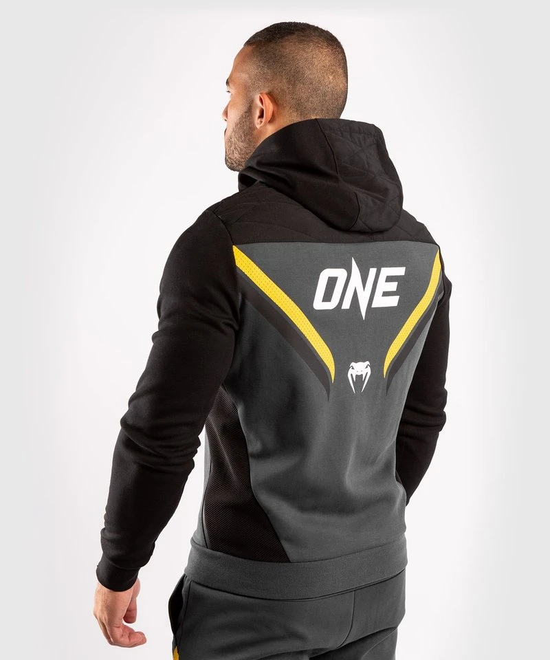 Venum ONE FC Impact Hoody Grijs Geel - Image 2