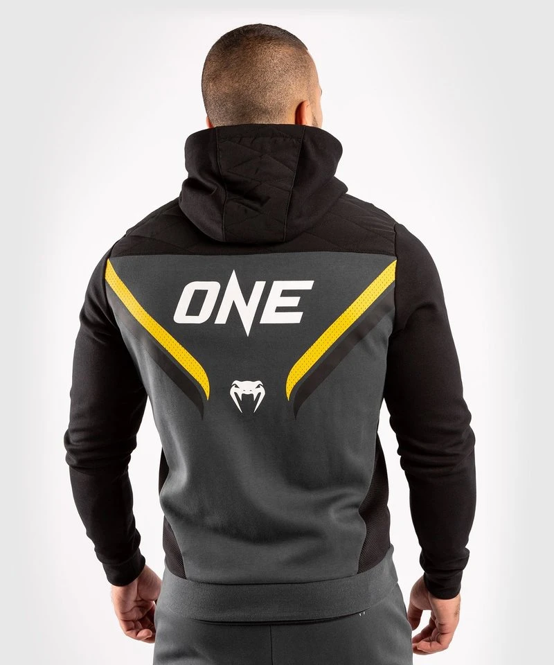 Venum ONE FC Impact Hoody Grijs Geel - Image 5