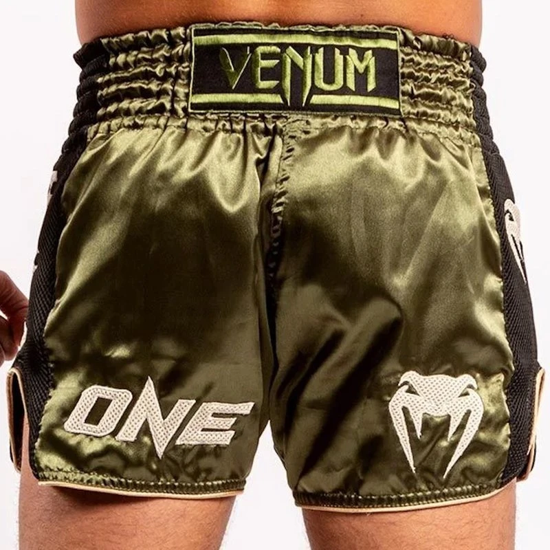 Venum ONE FC Impact Muay Thai Short Khaki Zwart - Image 5