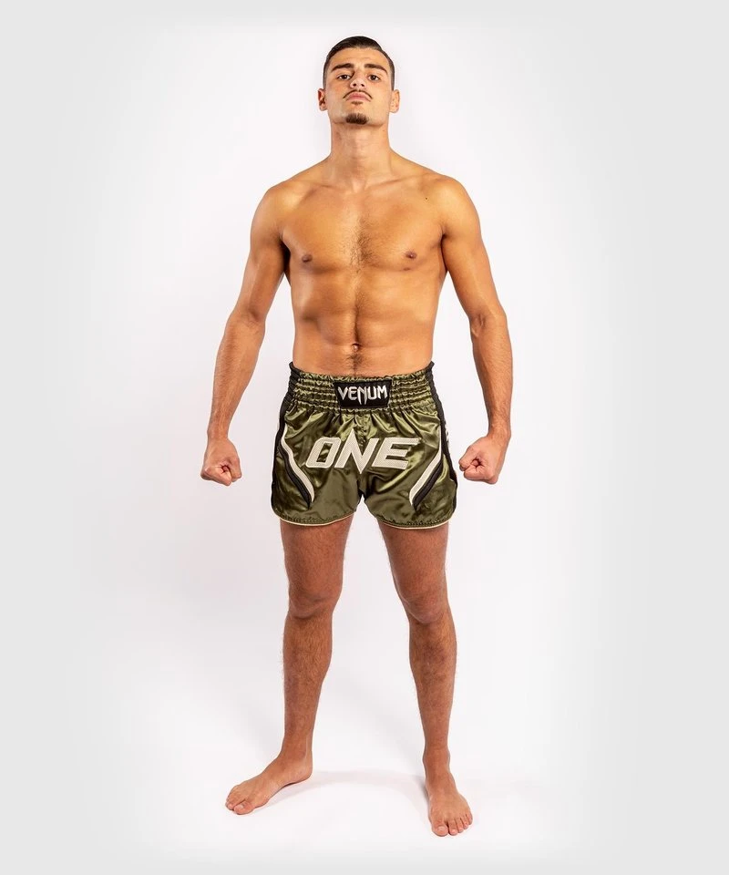 Venum ONE FC Impact Muay Thai Short Khaki Zwart