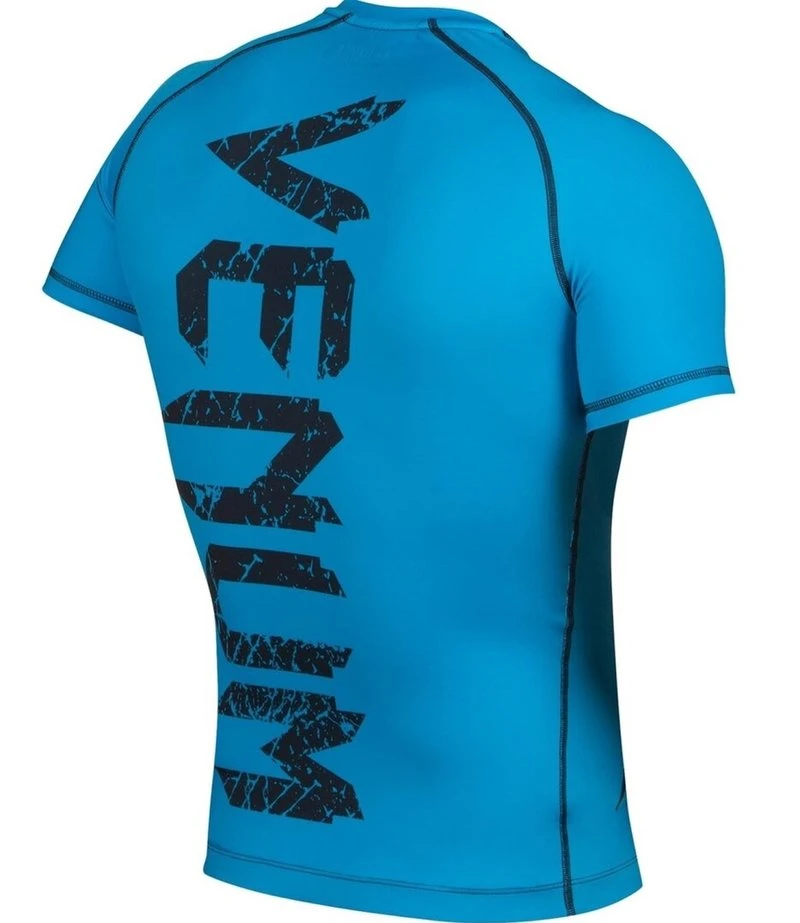Venum Original Giant Rash Guard S/S Cyan Black - Image 2