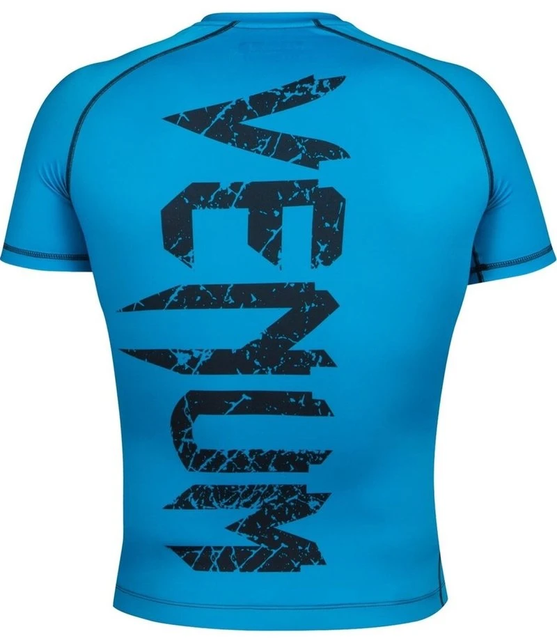 Venum Original Giant Rash Guard S/S Cyan Black - Image 4